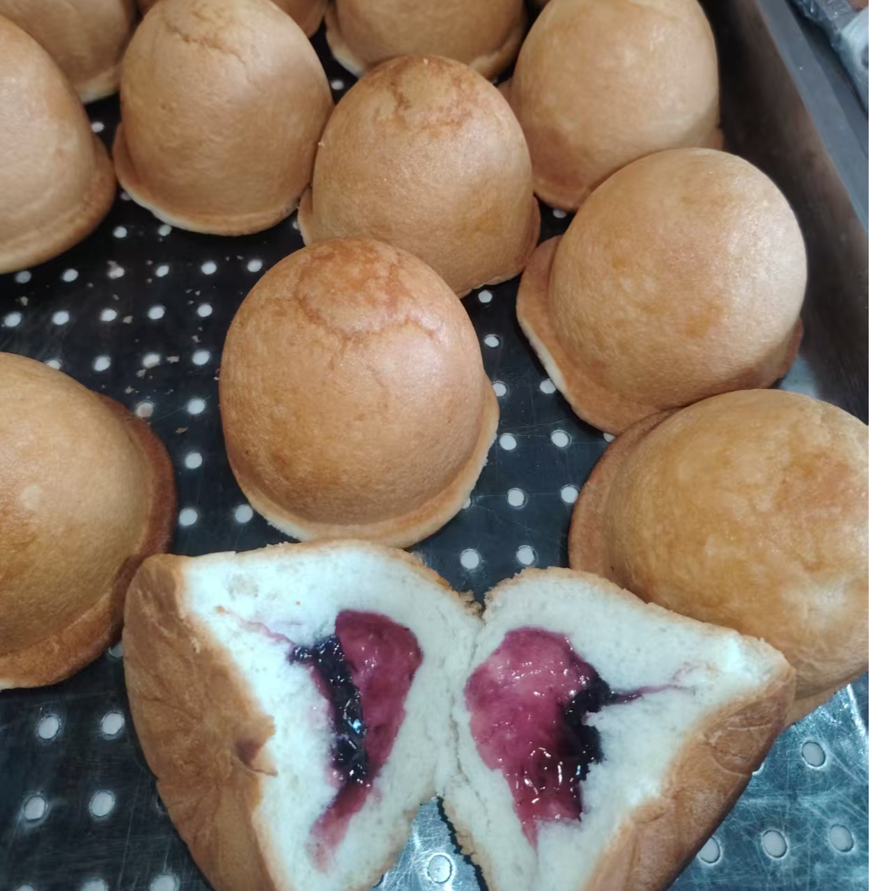 根河本地手工野生蓝莓馅烤馒头（10个）