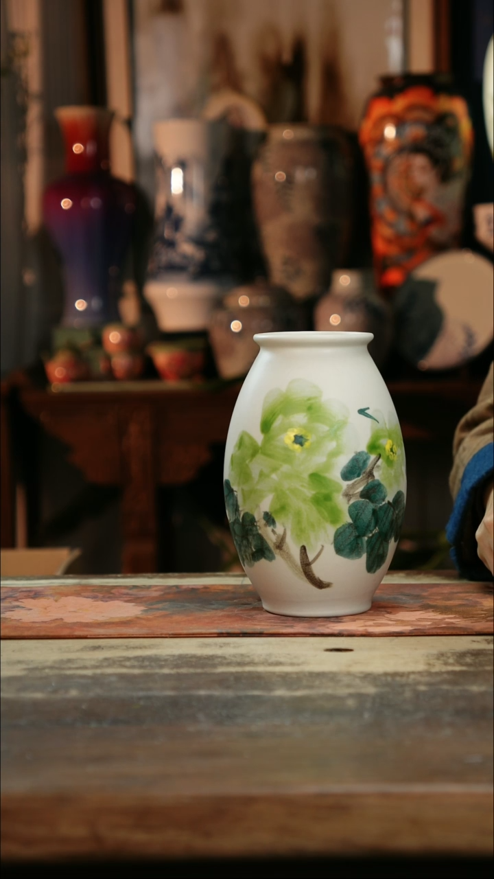 【闪购商品】瓷片景德镇纯手工釉下彩精品花瓶