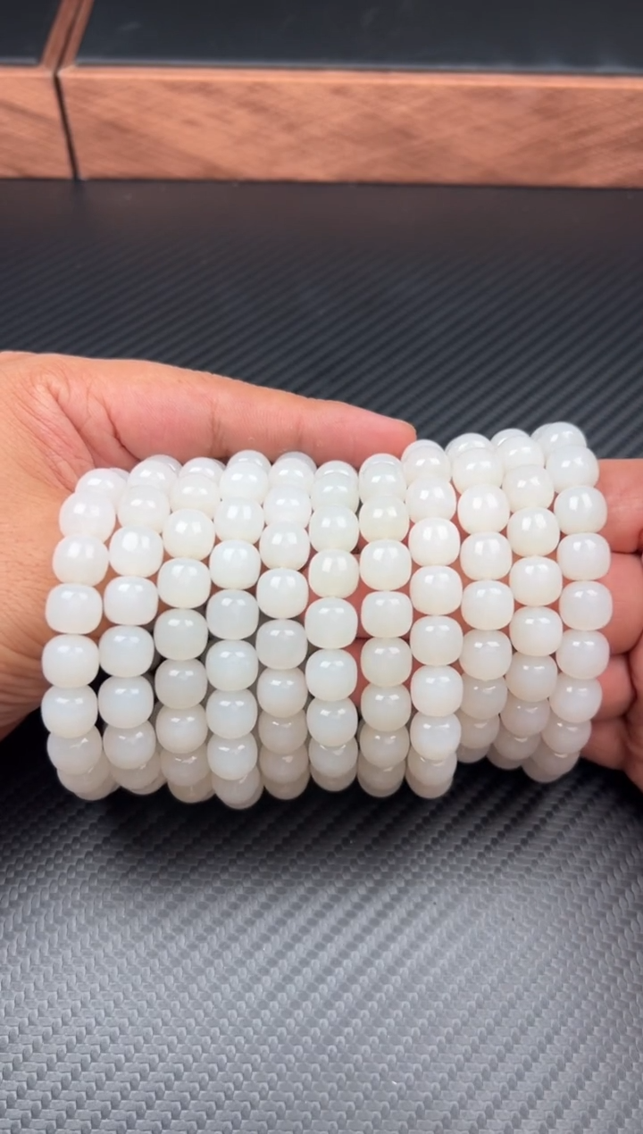 手串未镶嵌和田玉黑山微色差卡10老型珠m多样性发货拍一发一