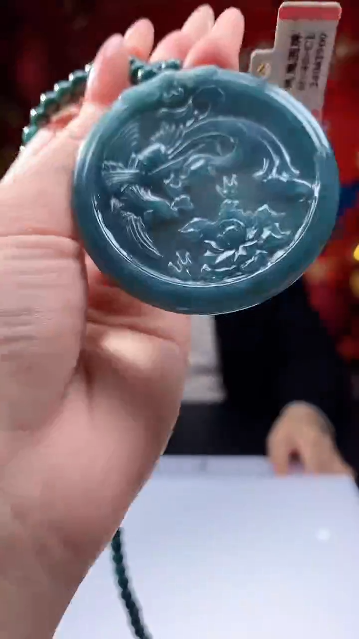 【闪购商品】定制翡翠未镶嵌8050jj-毛货挂件72配珠链