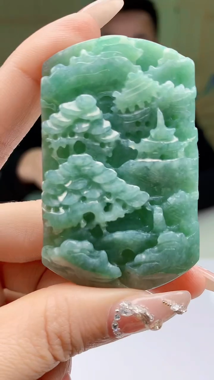 【闪购商品】定制翡翠未镶嵌5152ty-毛货挂件69