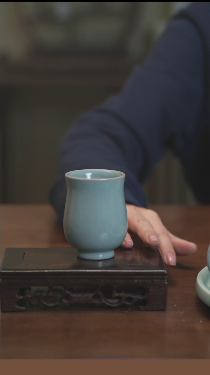 【闪购商品】清凉寺原产地仿古釉手工汝瓷闻香杯