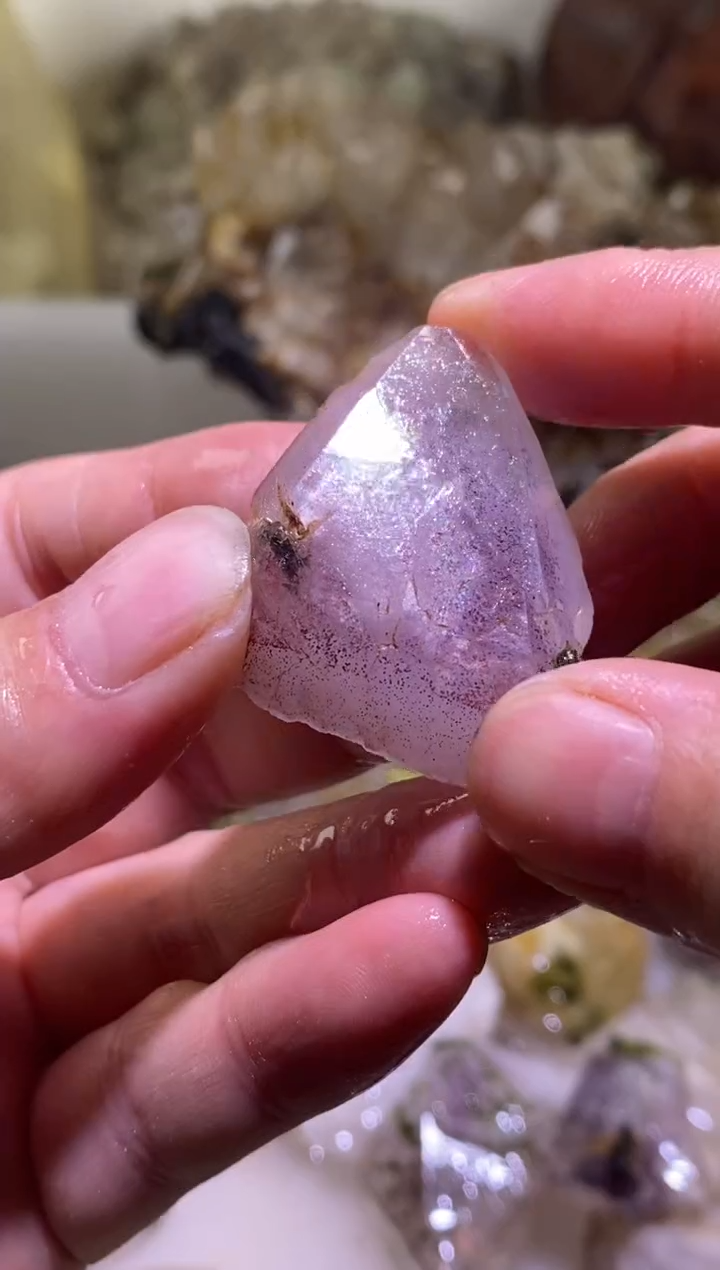 未镶嵌珠宝半成品水晶42号七彩光+四川美姑超七花园水晶