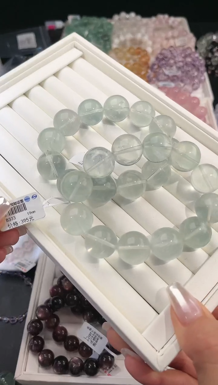 手链未镶嵌萤石多样性发一Q76奶绿19mm