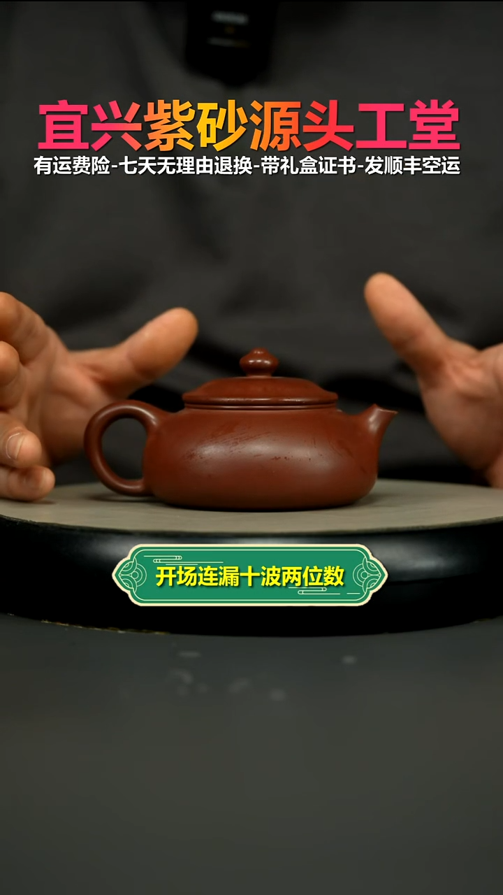 茶壶紫砂李传荣S级龙血砂光素寒江180CC