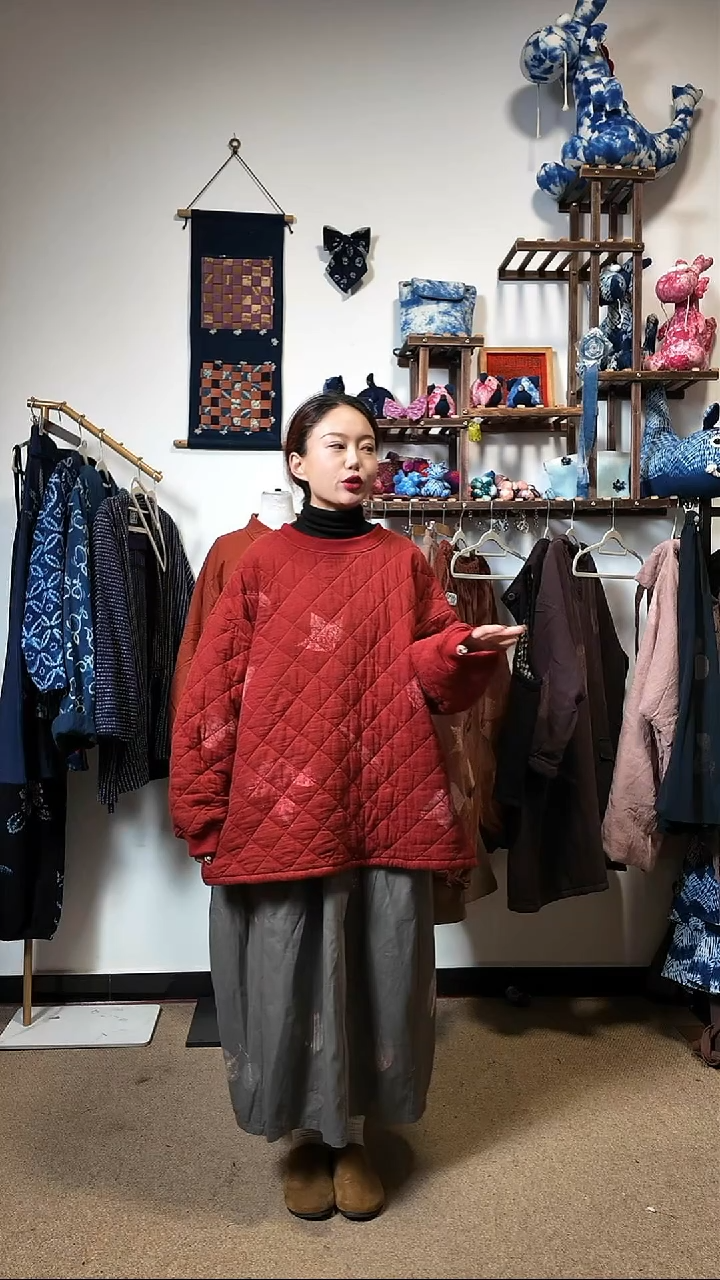 麻纱上衣卫衣夹棉羊毛棉料