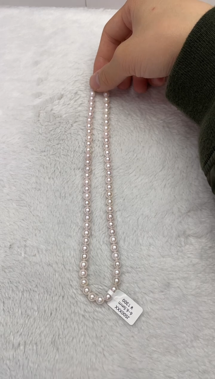 【闪购商品】海水珍珠项链银S925镶嵌AK6-6.5mm（多样性发一）