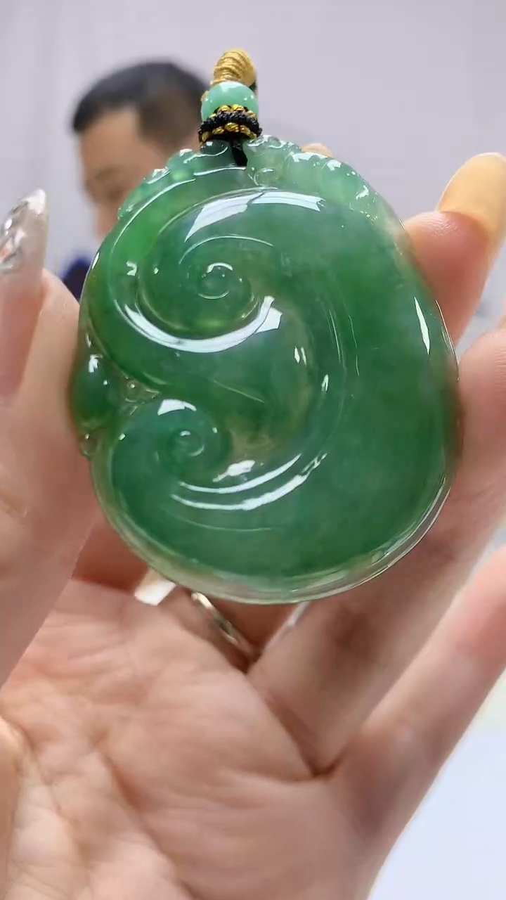 定制翡翠未镶嵌4898DD-毛货挂件184