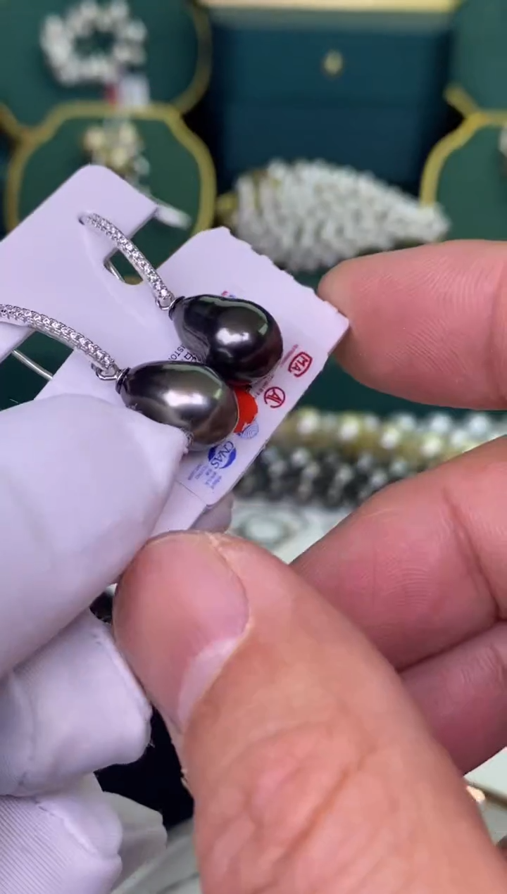 【闪购商品】海水珍珠耳饰银S925镶嵌1