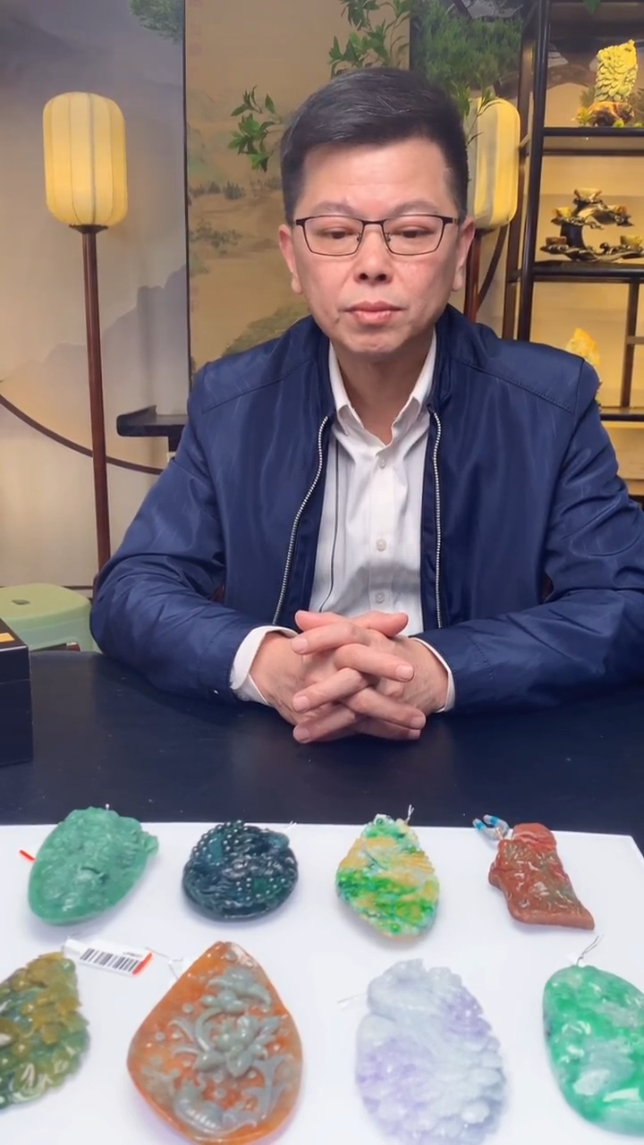 【闪购商品】定制翡翠未镶嵌1019XX-毛货挂件5