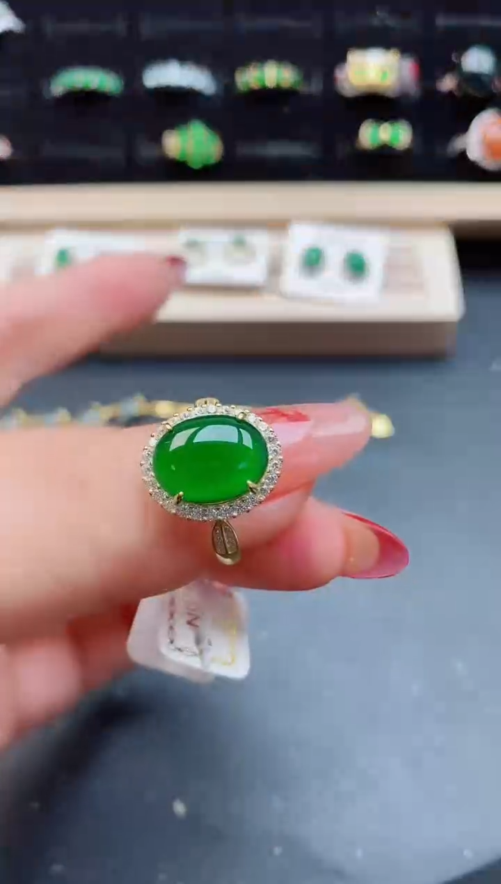 【闪购商品】翡翠戒指银S925镶嵌805500