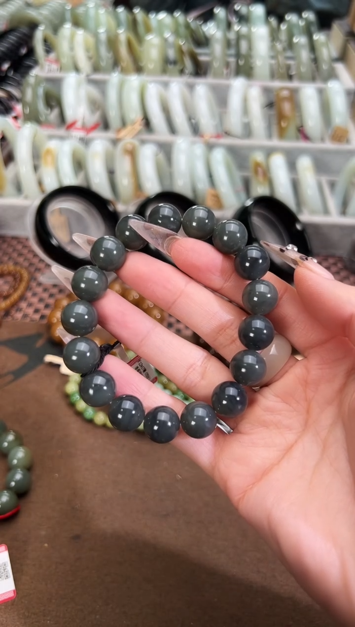 未镶嵌手串和田玉若羌李保国矿手串卡12