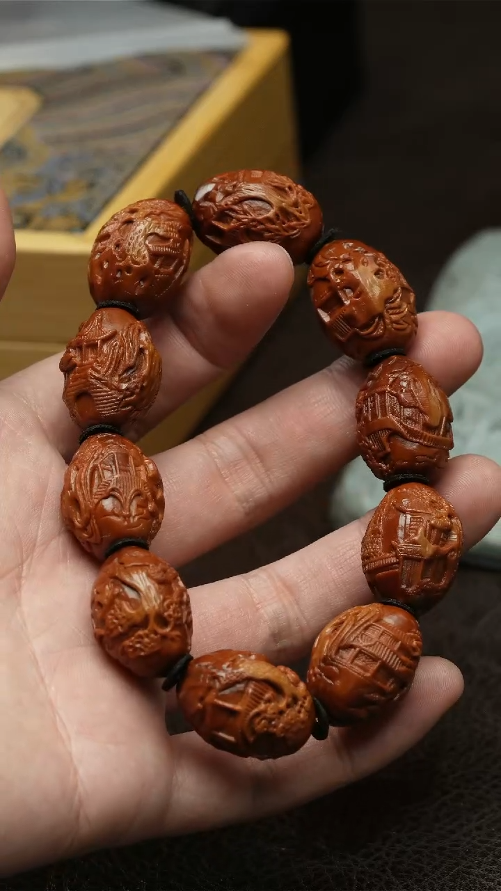 【闪购商品】橄榄核吊坠苏州园林-