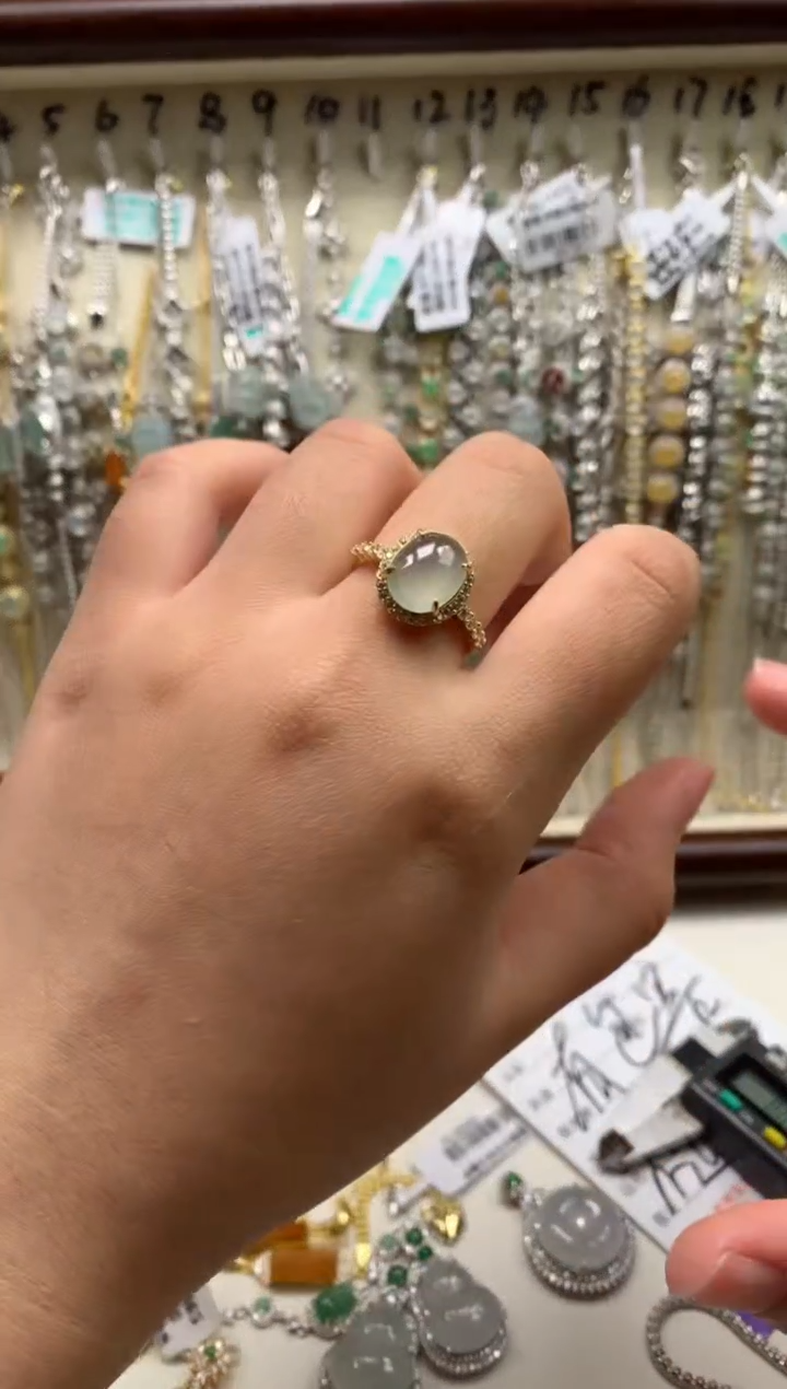 银S925镶嵌戒指翡翠15