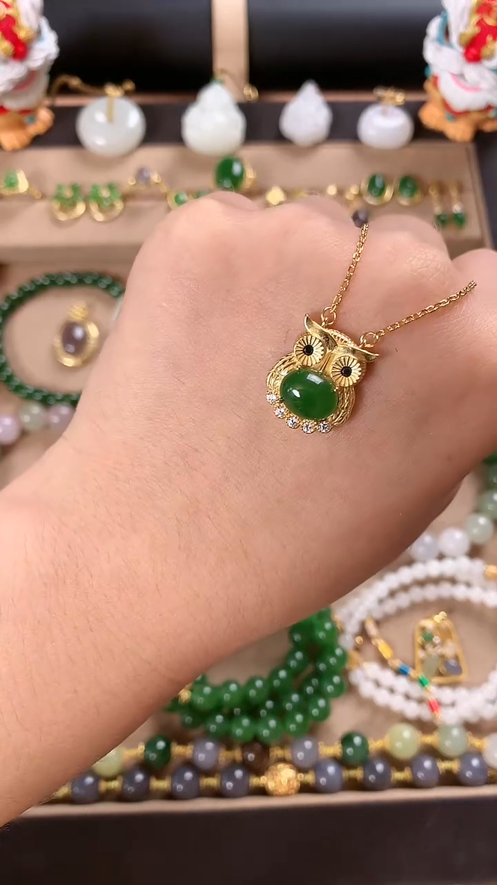 吊坠(不含链)银S925镶嵌和田玉1