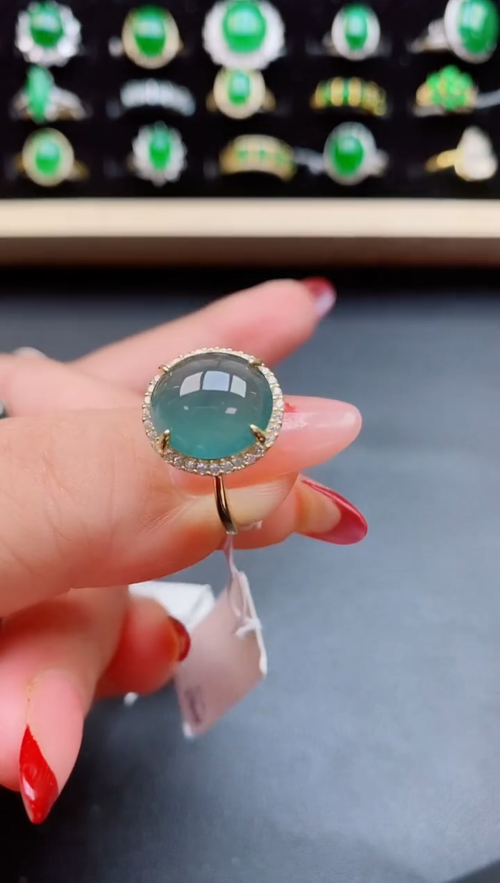 【闪购商品】翡翠戒指银S925镶嵌322132