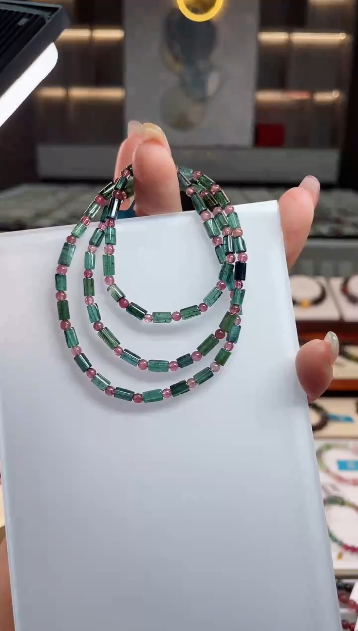 【闪购商品】三圈手串未镶嵌碧玺（多样性发一条）T