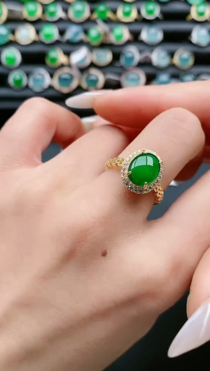 【闪购商品】翡翠戒指银S925镶嵌11111111111