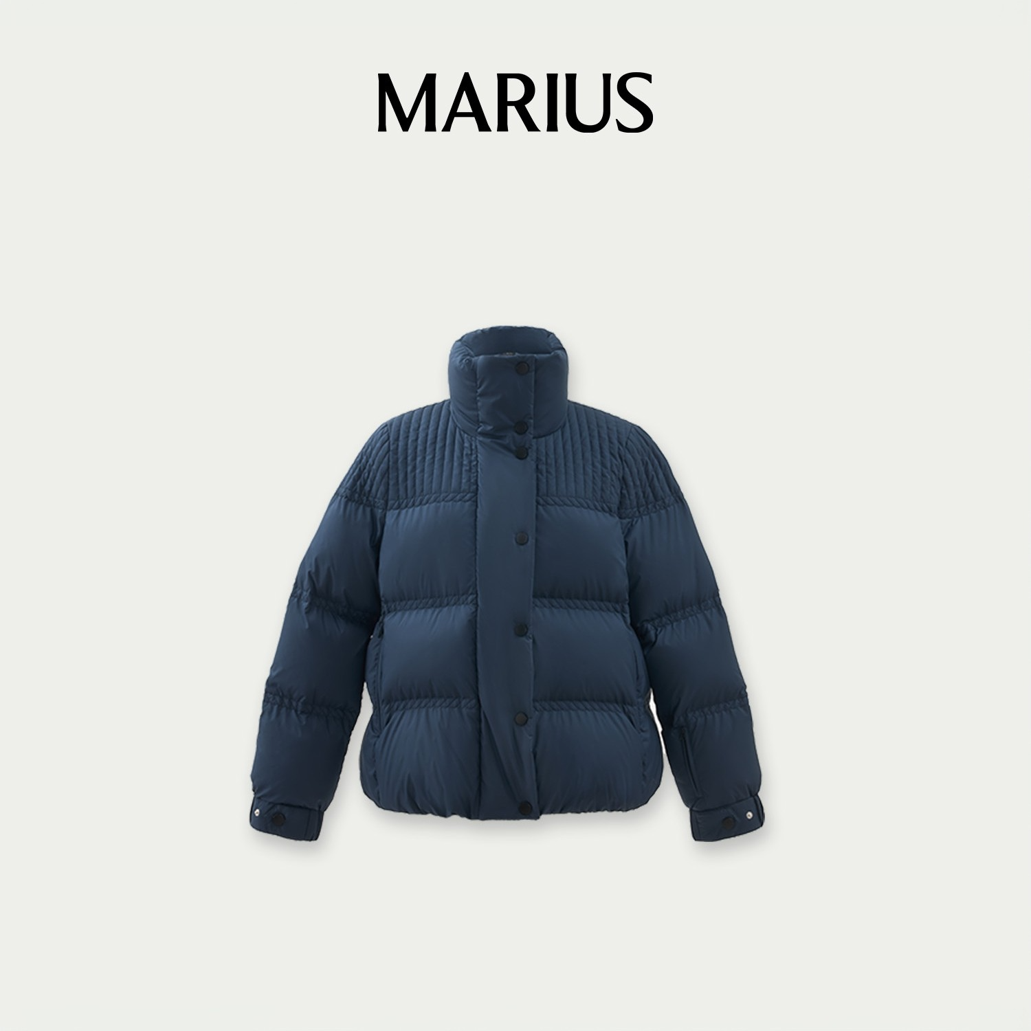 MARIUS-M-'雪球’经典绞花绗线保暖羽绒短外套