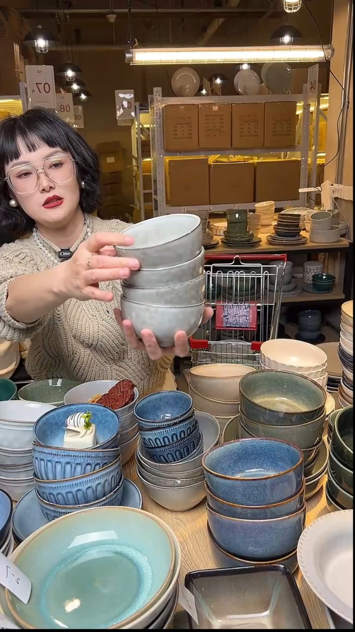 瓷119外贸尾货窑变釉下彩默认微瑕