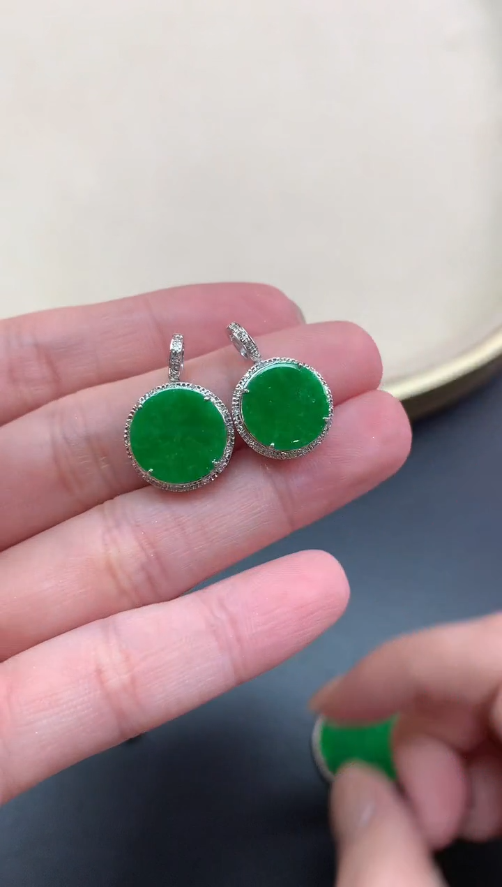 翡翠18K金镶嵌吊坠(不含链)多样性发其一C318|2980