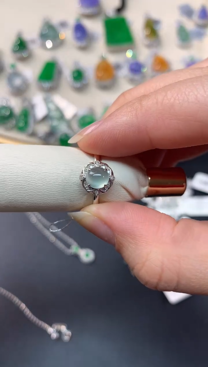 【闪购商品】翡翠戒指18K金镶嵌A289|2980