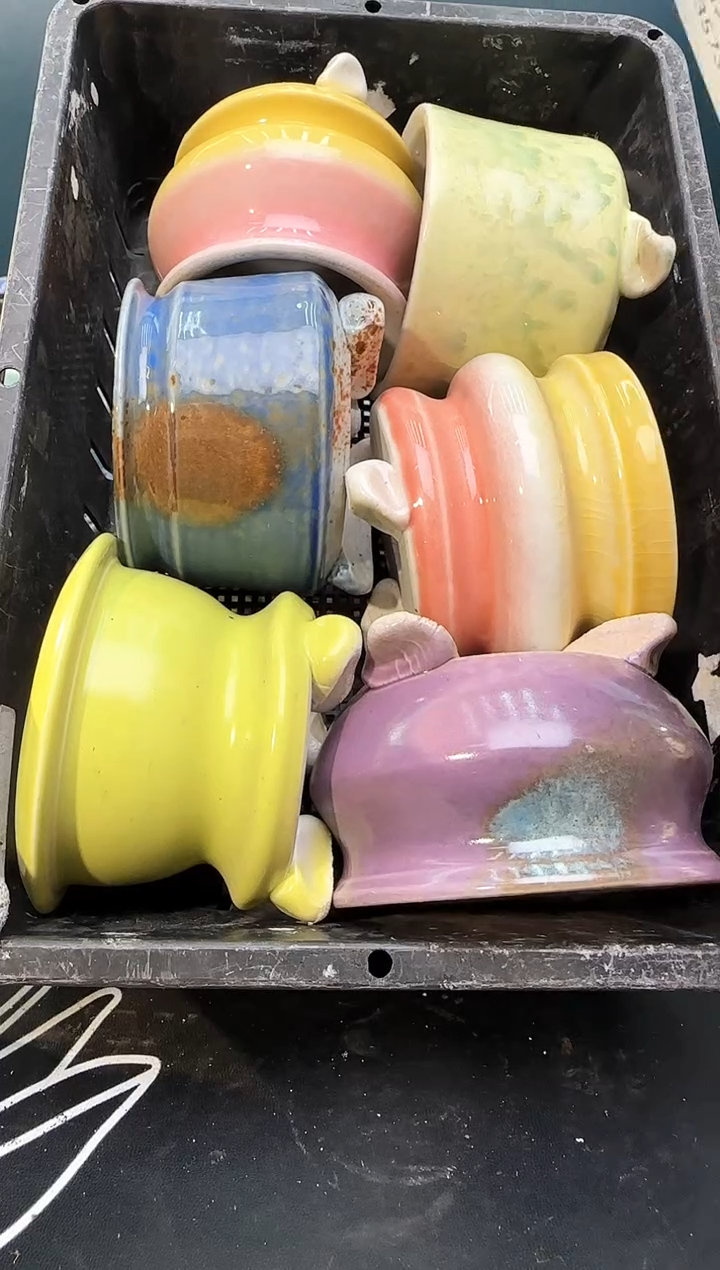 3 573 小水墨盆 6个 默认微瑕