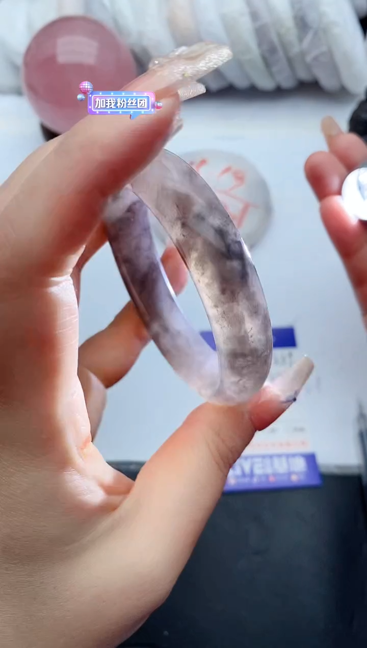 【闪购商品】石英质玉手镯未镶嵌F339+53/54