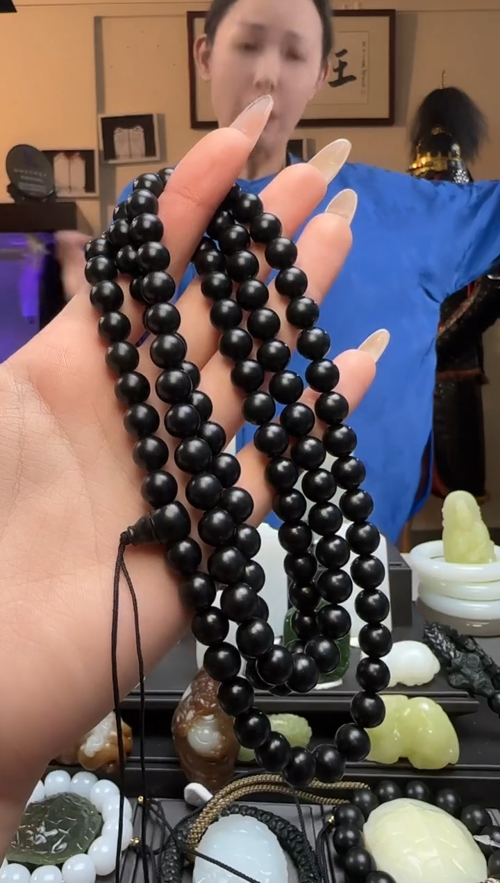 【闪购商品】和田玉青玉圆珠未镶嵌长链