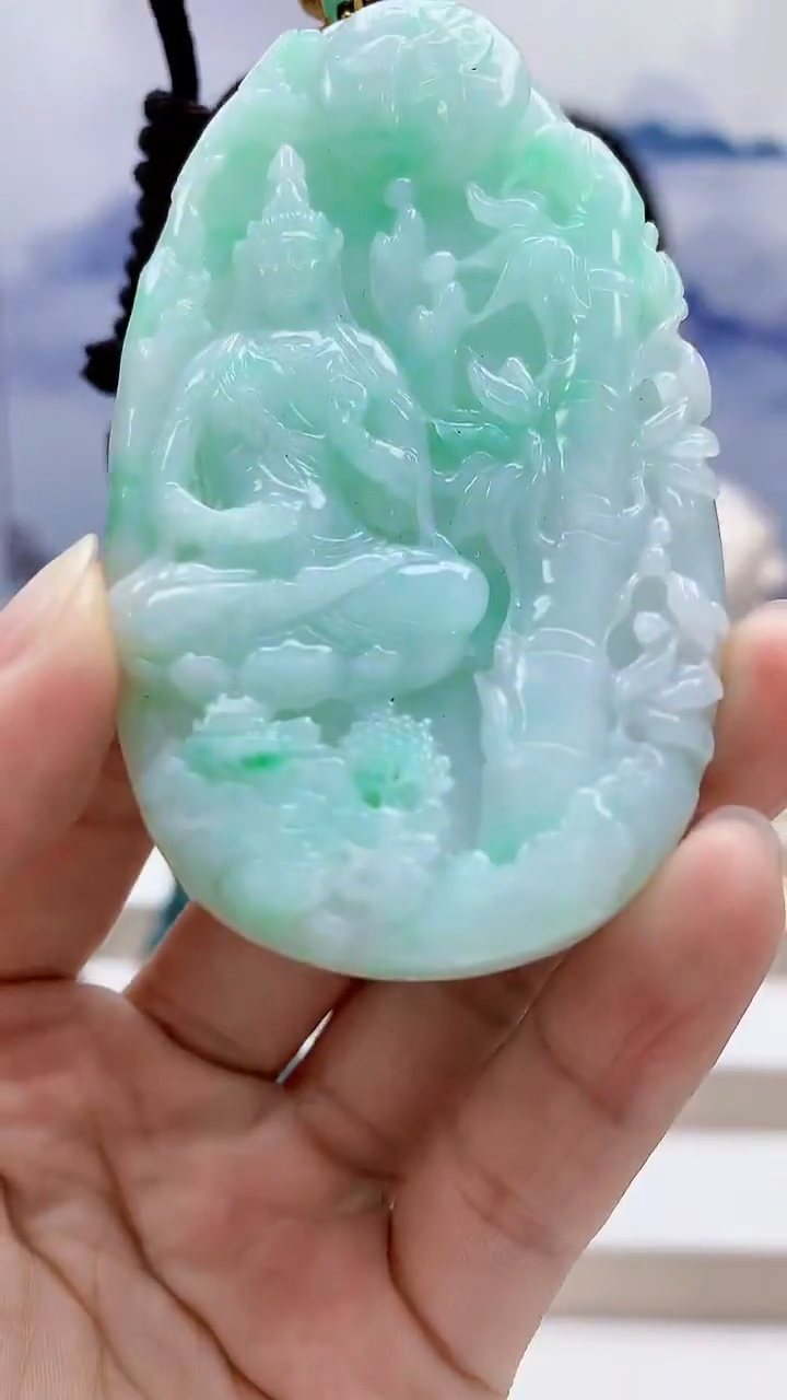 未镶嵌定制翡翠4812lr-毛货挂件84