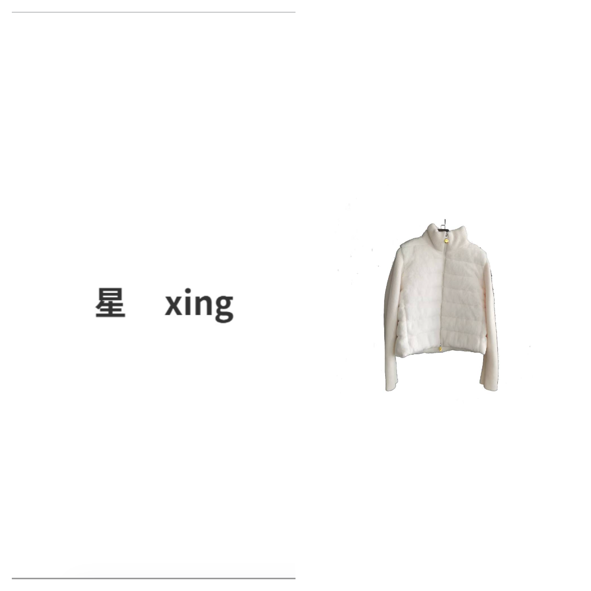 163-（棉服）冬装简约新款毛绒高领保暖长袖棉服外套510095