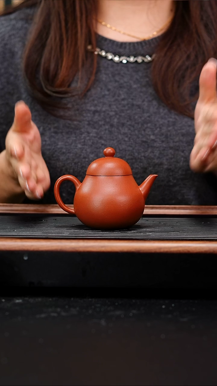 茶壶紫砂小煤窑朱泥高梨140cc