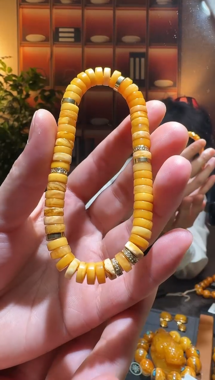 蜜蜡颈饰未镶嵌6732天然蜜蜡珠宝奇石