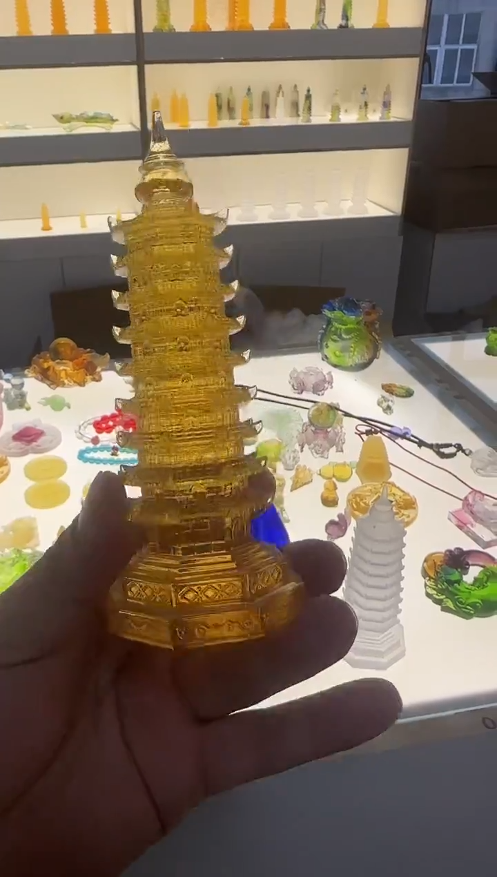 手工艺品琉璃文昌塔13cm