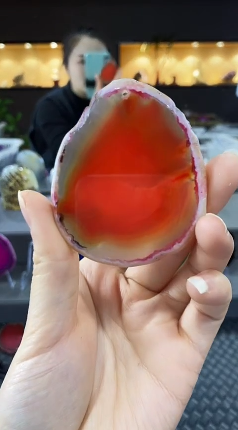 未镶嵌颈饰玛瑙/玉髓烟**火玛瑙