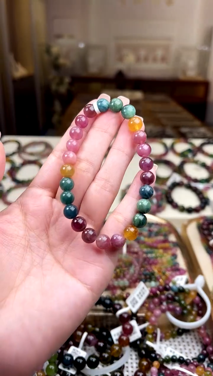 /未镶嵌碧玺7mm+碧玺单圈多样性发货