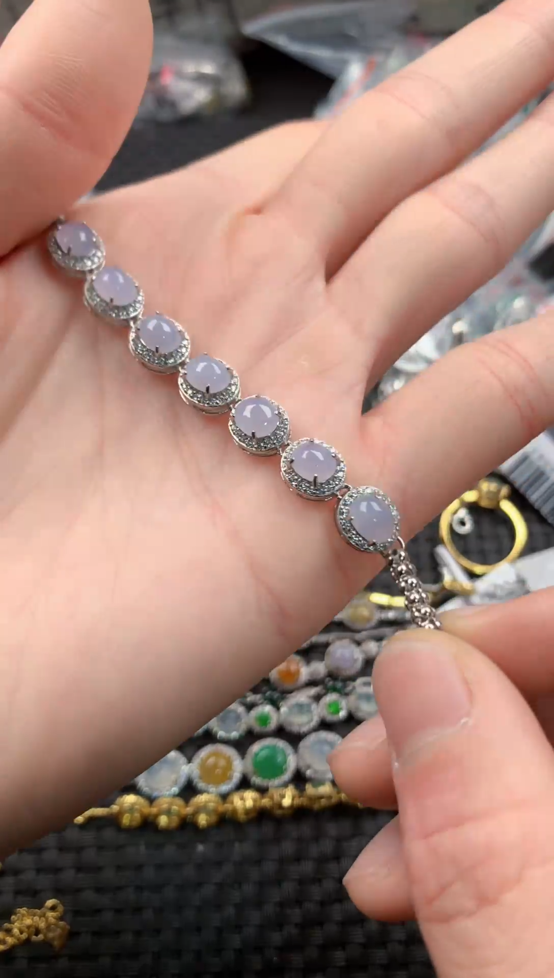 银S925镶嵌戒指翡翠222   6