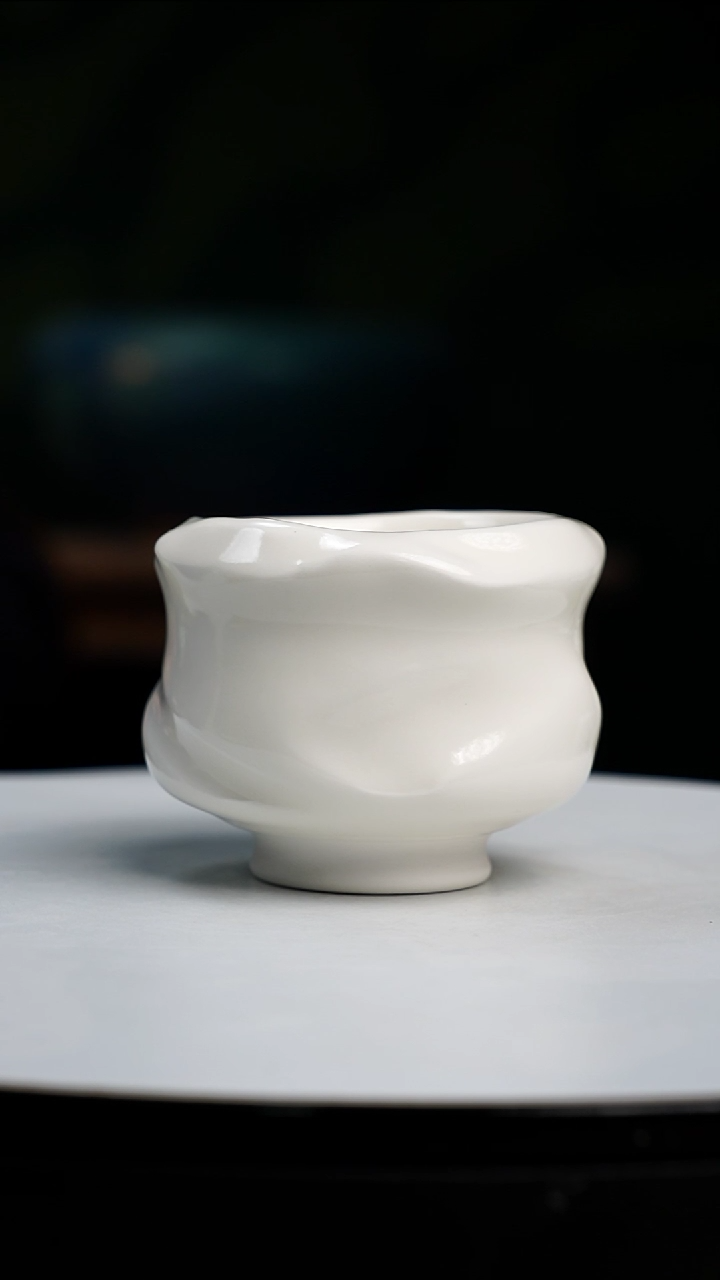 【闪购商品】吴远中未名窑蒙涛白釉志野杯