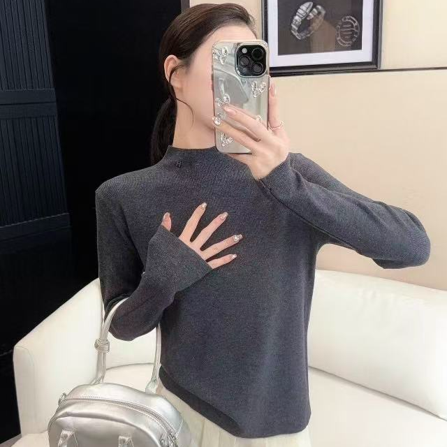 【玫卡】女装洋气小众炸街高级感可外穿打底针织上衣576