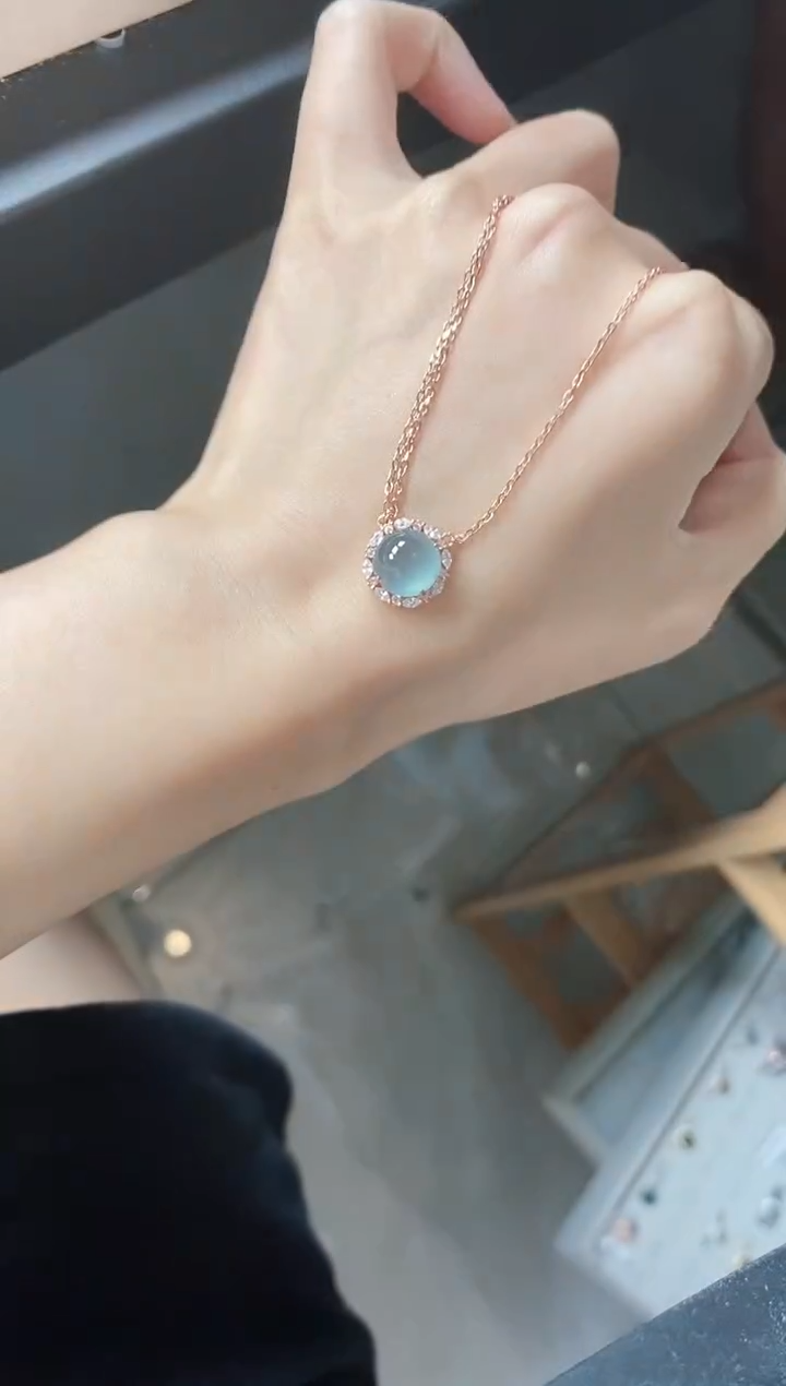 翡翠戒指银S925镶嵌5151-15