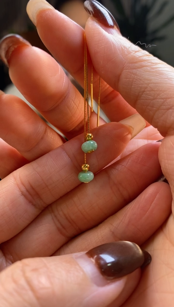 颈饰银S925镶嵌翡翠C**岚净货22659