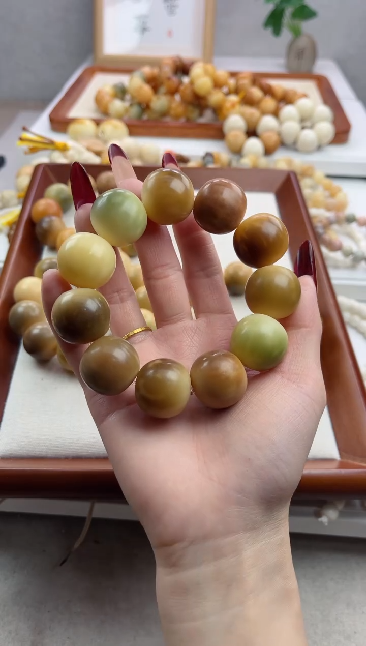 【闪购商品】菩提根/象牙果手串干磨大苹果22mm手串V15