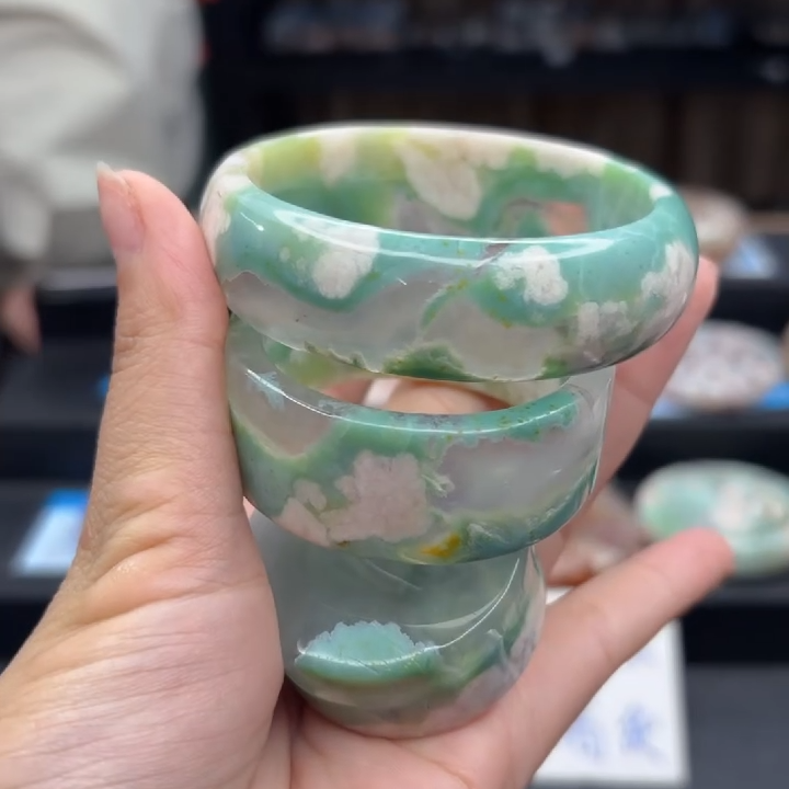 非金属布艺手镯 琦丽雅樱花手镯58圈口70