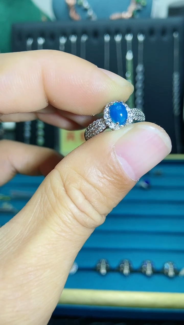 【闪购商品】欧泊戒指银S925镶嵌1121