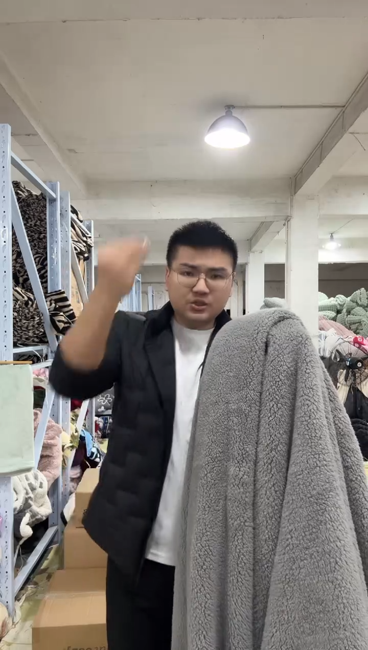 兔毛清货【2.3*2.3米双层加厚速热毯】外贸原单毛毯底价清货拼手速