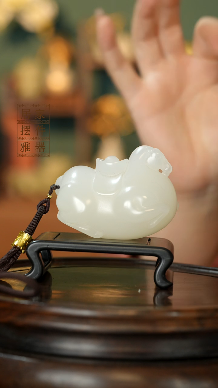 玉《马上有钱》摆件