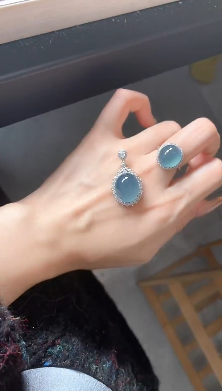 银S925镶嵌戒指翡翠51511