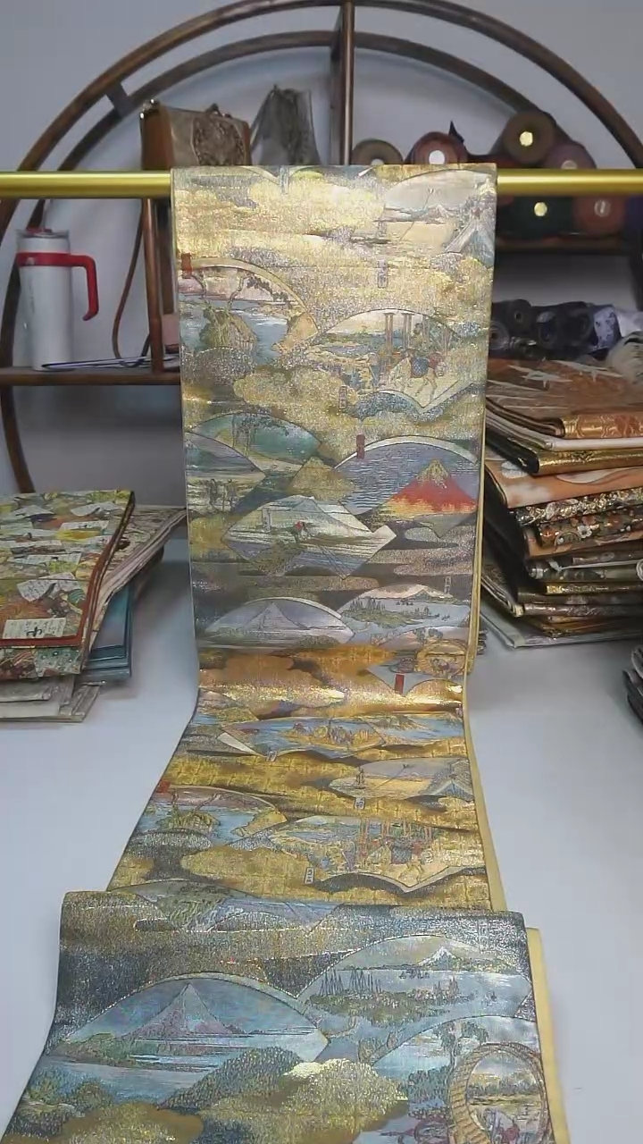 【闪购商品】织绣44西阵织全通扇纹