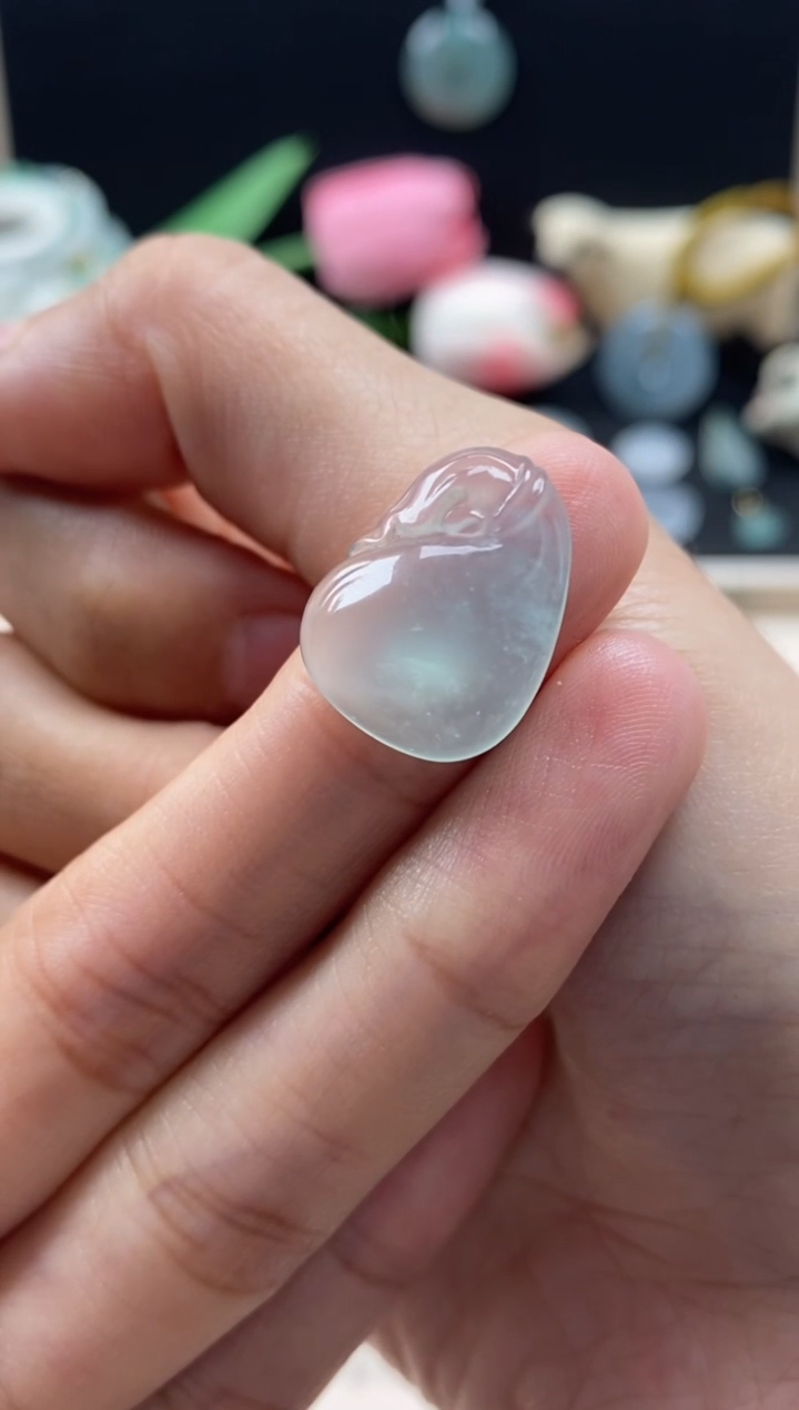 【闪购商品】翡翠颈饰未镶嵌翡翠冰晴钱袋