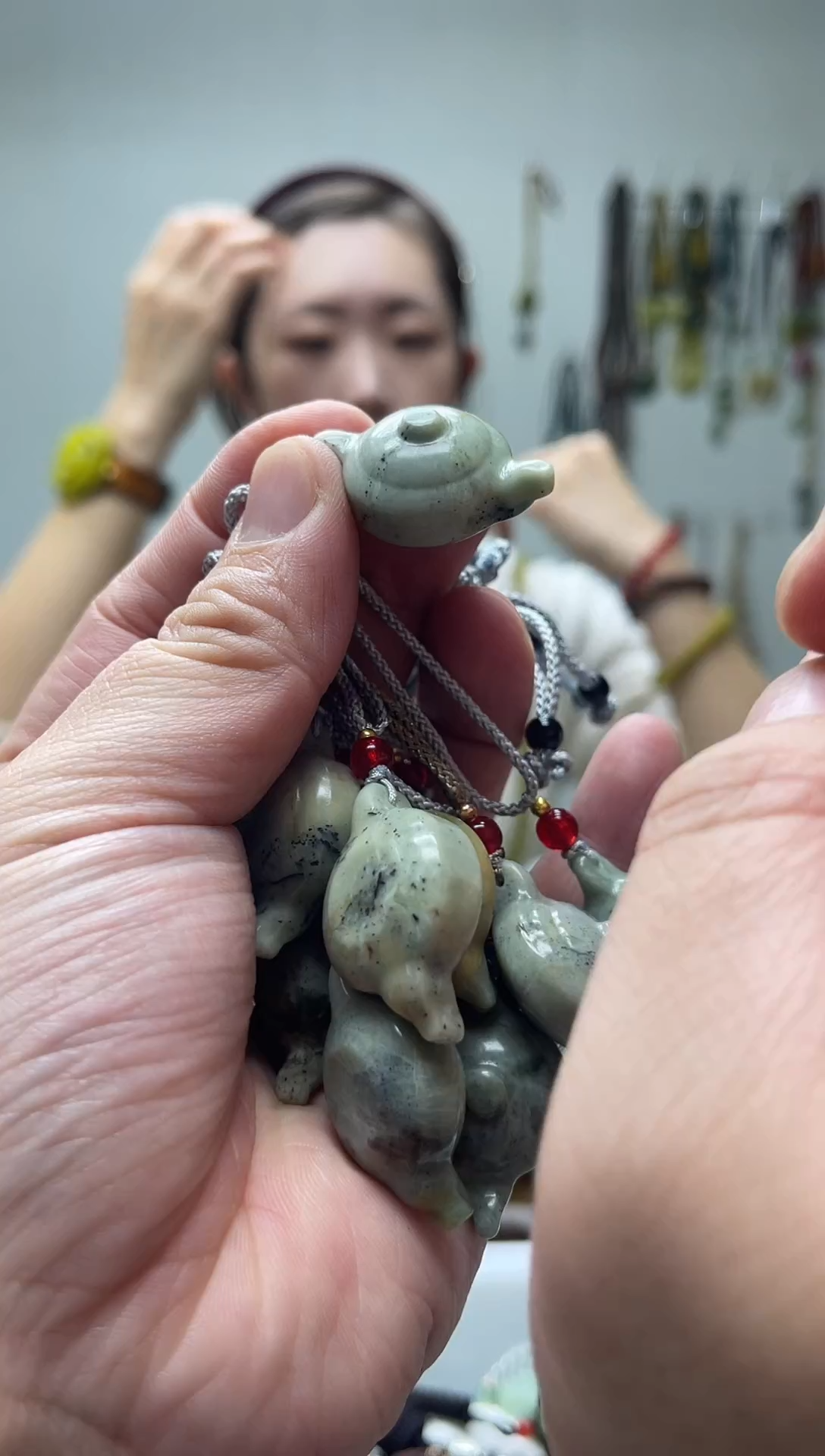 未镶嵌岫玉颈饰多样性发货 拍一发一